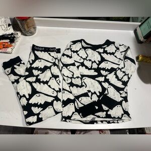 Kids Ghost Pajamas - Black and White